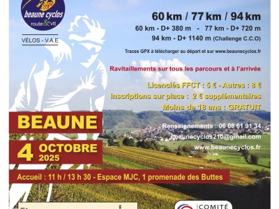 L’Automnale de Beaune Cyclos : la grande randonnée de l’automne revient le 4 octobre
