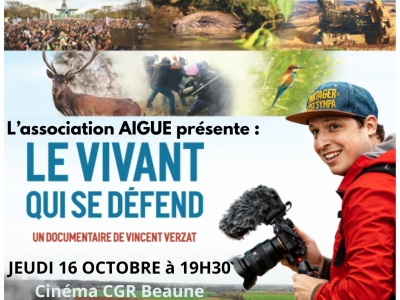 Beaune - AIGUE ouvre sa saison autour du film documentaire "Le Vivant qui se défend"