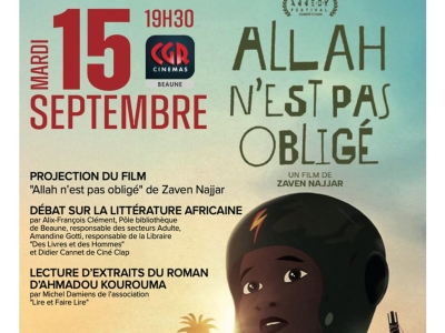 Beaune - Ciné-Clap ouvre sa saison ce mardi avec un ciné-débat autour de la littérature africaine