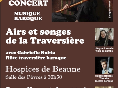 Beaune – La musique baroque s’invite dans la Salle des Pôvres avec « Airs et Songes de la Traversière » le 3 octobre