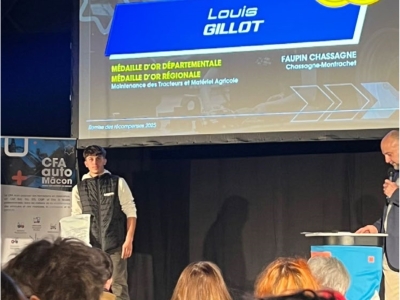 Beaune - Louis Gillot, apprenti chez FAUPIN, sacré Meilleur Apprenti de France – Médaille d’or nationale 