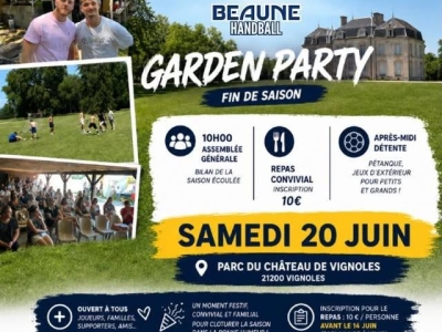 Beaune Handball - Derniers jours pour s'inscrire à la Garden Party