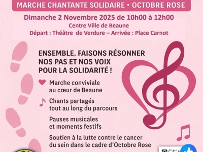 Beaune - Les Pas du C(h)œur : une marche chantante pour Octobre Rose ce dimanche