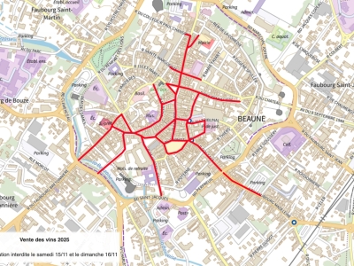 Beaune - Mesures de circulation et de stationnement pour la Vente des vins des Hospices 2025