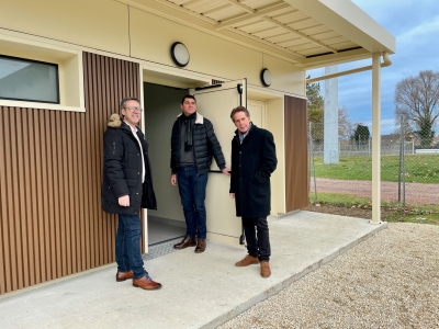 Stade de Beaune-Vignoles - Réception de nouveaux vestiaires pour accompagner l’essor de l’AS Beaune