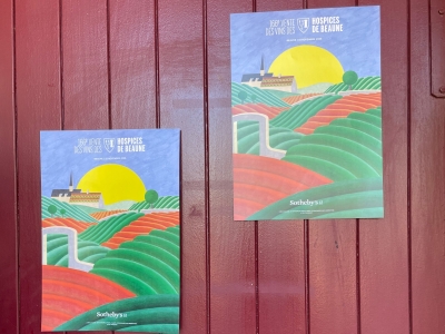 Hospices de Beaune - L’affiche 2026 de la Vente des Vins : un soleil sur les Climats de Bourgogne