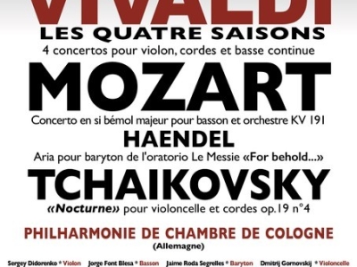 Beaune - La Chambre Philharmonique de Cologne en concert à la Collégiale Notre-Dame lundi 14 septembre