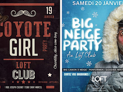 Rendez-vous vendredi 19 et samedi 20 janvier au Loft Club