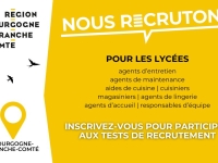 La Région Bourgogne-Franche-Comté recrute pour ses lycées 