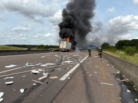 Accident sur l'A31 : un poids lourd en feu à hauteur de Gevrey-Chambertin, un blessé pris en charge