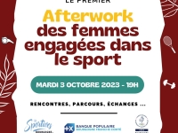 Premier afterwork des femmes engagées dans le sport en Bourgogne -Franche-Comté le mardi 3 octobre