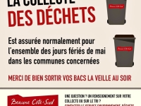 Beaune Côte & Sud - Collecte des déchets assurée normalement les jours fériés en mai