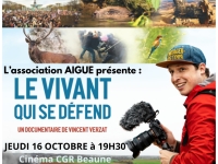 Beaune - AIGUE ouvre sa saison autour du film documentaire "Le Vivant qui se défend"