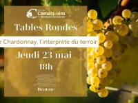 Beaune – Cité des Climats et Vins de Bourgogne : table ronde sur le Chardonnay le jeudi 23 mai