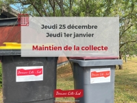 Beaune Côte & Sud – Collecte des déchets maintenue les jours fériés