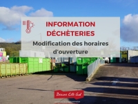 Beaune Côte & Sud - Fortes chaleurs : les horaires adaptés des déchèteries prolongés jusqu'au 31 août