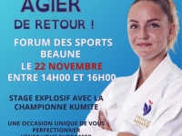 Beaune – La championne de karaté Alizée Agier donnera un stage le 22 novembre 