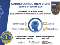 Lions Club Beaune Côte d’Or - « Carrefour du bien-vivre » : une journée pour changer le regard sur la santé mentale le samedi 31 janvier