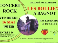 Bagnot - Soirée rock avec Les Boulie's le vendredi 16 mai à 19 h 30