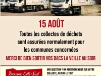 Beaune Côte & Sud : collecte des déchets maintenue le 15 août