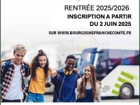 Ouverture des inscriptions aux transports scolaires en Bourgogne - Franche-Comté, à partir du 2 juin 2025