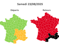 Week-end du 22 au 24 août : circulation très difficile sur les grands axes, surtout dans le sens des retours