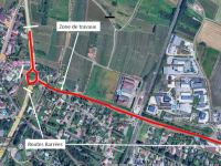 Travaux de rénovation de la couche de roulement giratoire de la RD 974 et la RD 25 Vougeot - Gilly-lès-Cîteaux