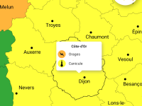 Fin de la vigilance canicule en Côte-d'Or à compter du lundi 29 juin, vigilance orange orages dès ce soir 22 h et maintien de la vigilance au risque feux de forêts