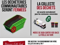 Collecte des déchets assurée normalement le mardi 15 août