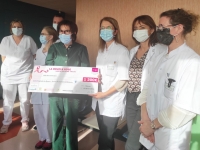 Beaune - Remise de chèque de 1 200 € au Centre Hospitalier de Beaune récoltés lors de « La Boucle Rose » pour la lutte contre le cancer du sein