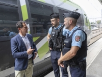 Lancement officiel des patrouilles de gendarmes réservistes dans les trains Mobigo 
