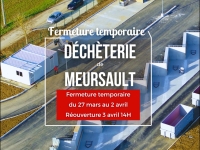 Communauté d'agglomération Beaune Côte & Sud - Fermeture temporaire de la déchèterie de Meursault pour finaliser les travaux
