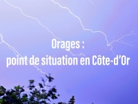 La Préfecture communique suite aux orages : une centaine d'interventions en Côte d'Or 