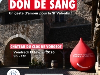 Un don de sang à deux au Château du Clos de Vougeot pour la Saint-Valentin