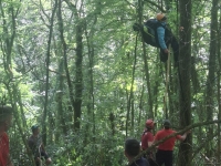 Baulme-la-Roche - Un parapentiste récupéré sain et sauf après avoir terminé sa course dans un arbre