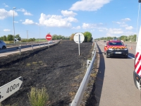 Plusieurs départs de feu le long de l’A36 et de l’A31 : 46 pompiers mobilisés