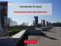 Déchèteries fermées le 15 août sur l'agglomération Beaune Côte & Sud