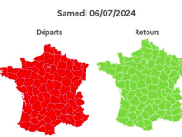 VACANCES - un samedi classé rouge dans le sens des départs