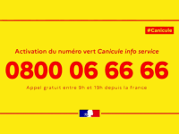 CANICULE - Le numéro vert  0800 06 66 66 est activé depuis la fin juillet 