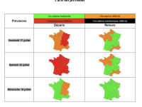 La circulation sur les routes sera “très difficile” vendredi et samedi dans le sens des départs, annonce Bison futé
