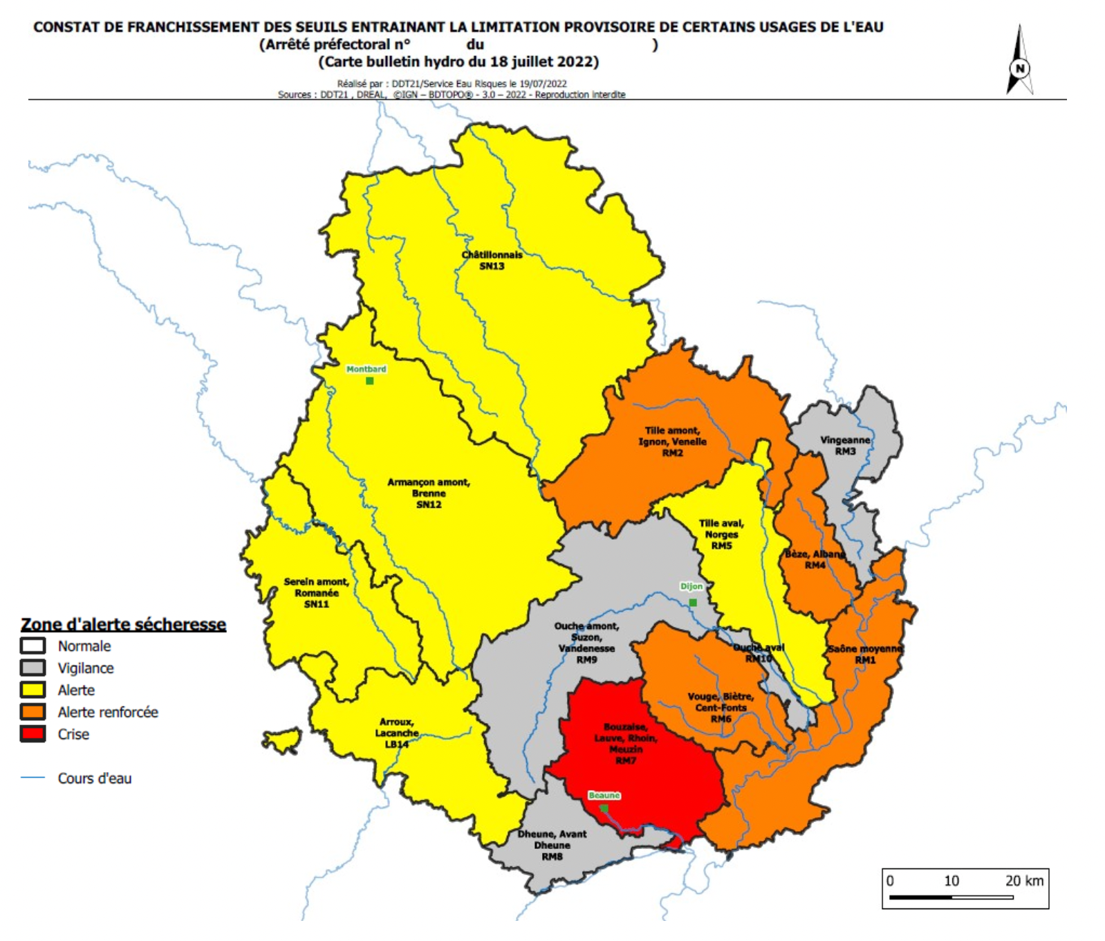 Restriction Eau Saone Et Loire Juillet 2022 Sécheresse en Côte-d'Or : la sécheresse s'accentue dans le département Un  renforcement des mesures de restriction est applicable à compter du lundi  25 juillet 2022 - Toute l'actualité de Beaune et du