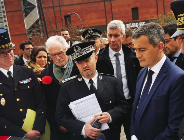 PHOTOS - Opération "Place nette" : Gérald Darmanin avec les forces de l'ordre à Dijon