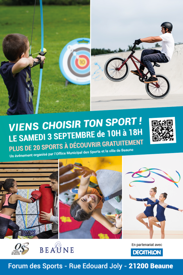 Viens choisir ton sport ce samedi à Beaune ! 