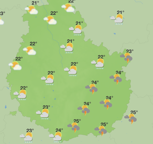 Des risques d'orages ce dimanche soir sur Beaune et le sud Côte d'Or