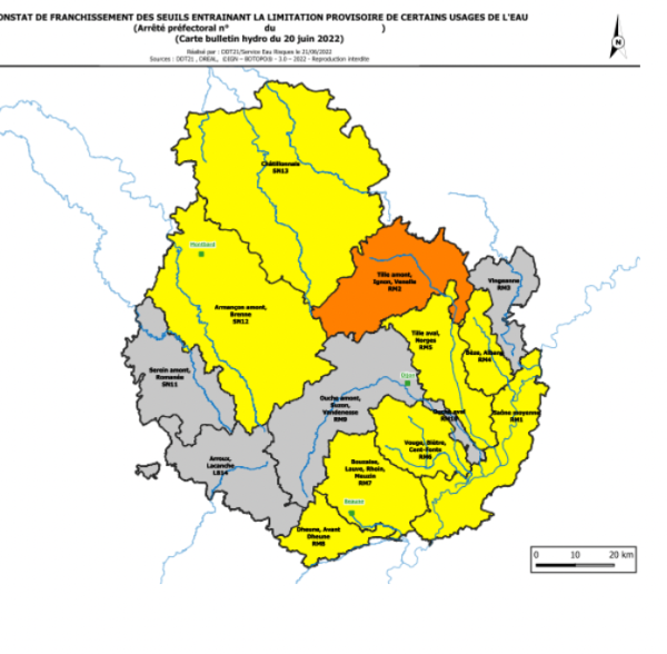 De nouvelles mesures face à la sécheresse en Côte d'Or malgré les orages de ces derniers jours 