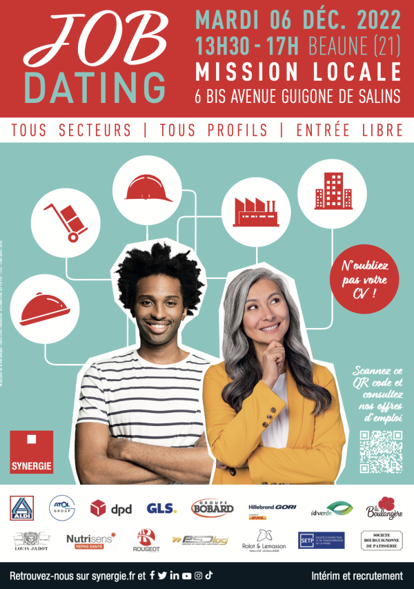 JOB DATING - Rendez-vous est donné le 6 décembre à la Mission Locale de Beaune 