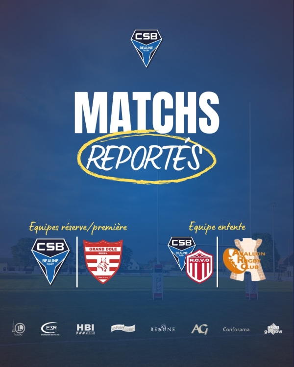 CS Beaune : matchs reportés en raison des conditions climatiques