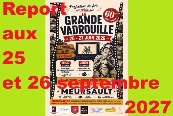 Meursault - La manifestation la Grande Vadrouille reportée aux 25 et 26 septembre 2027