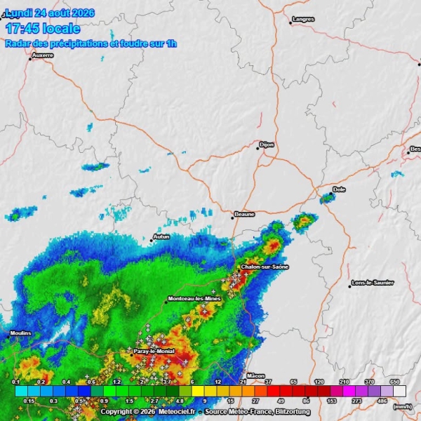 Côte-d’Or - Les premiers orages approchent, une dégradation attendue dans la soirée