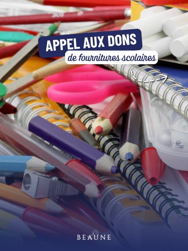 Beaune - Les Espaces Beaunois lancent un appel aux dons de fournitures scolaires
